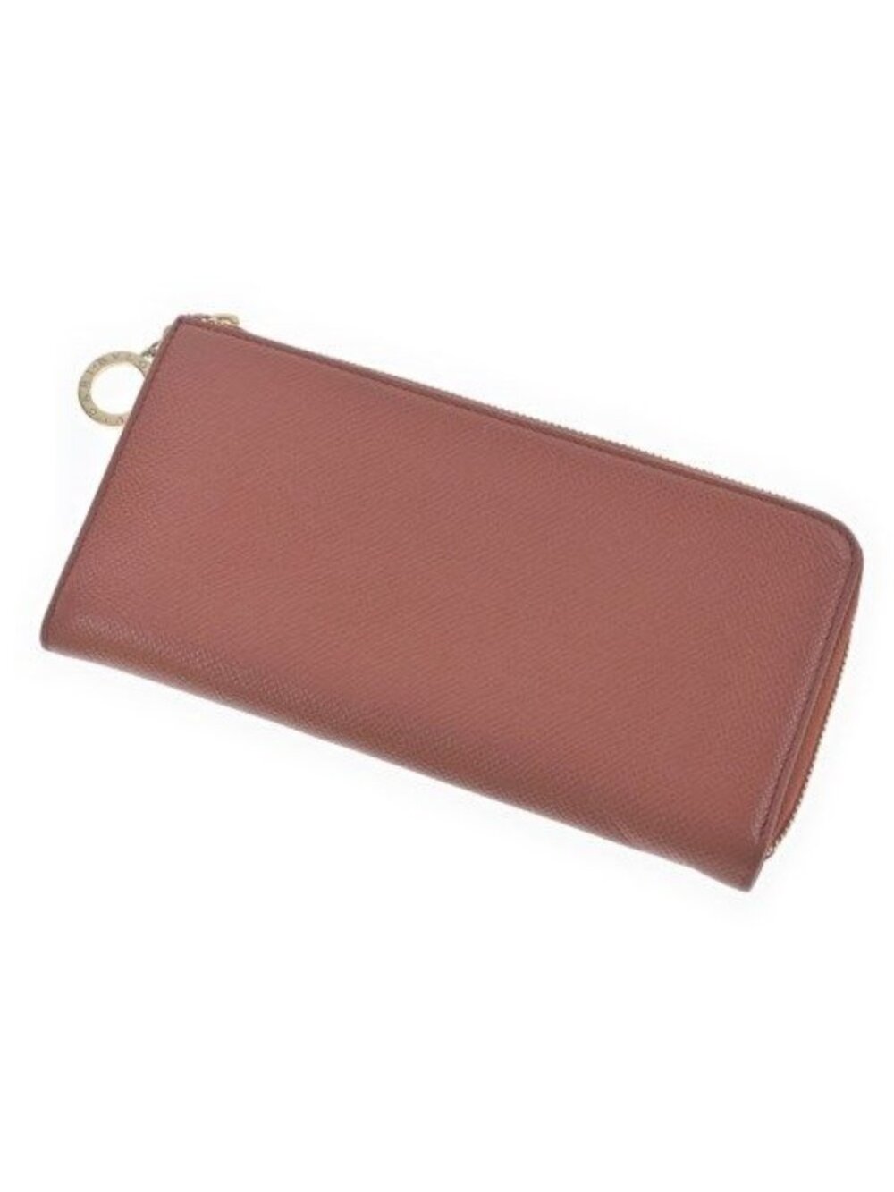 Bvlgari Leather L-shaped Zipper Wallet Coin Purse
